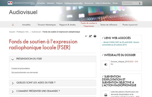 Le dossier FSER 2015 est en ligne